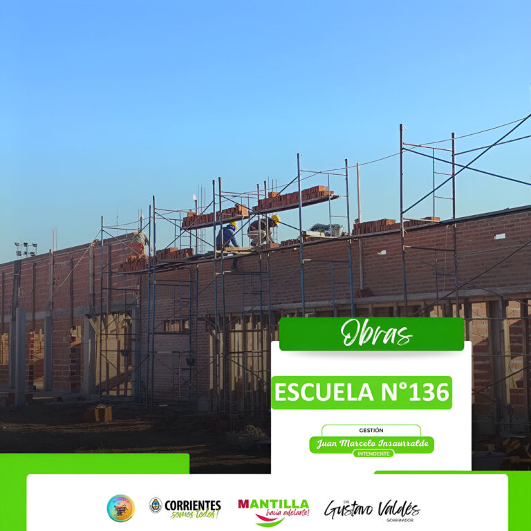 Avanzan las obras en la Escuela N°136